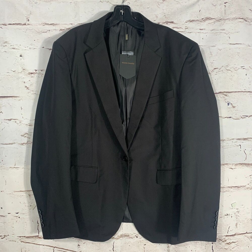Ween Charm Black Blazer XL Mens Suit Jacket 2 Button Classic Fit Formal Coat